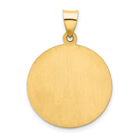 14k Polished/Satin Our Lady of Guadalupe Medal Hollow Pendant