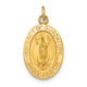14k Polished and Satin Our Lady of Guadalupe Medal Pendant