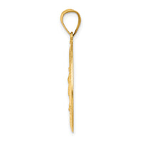 14k Polished and Satin Our Lady Guadalupe Medal Hollow Pendant
