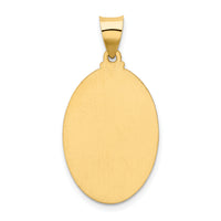14k Polished and Satin Our Lady Guadalupe Medal Hollow Pendant