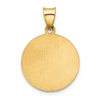 14k Polished and Satin Our Lady of Sorrows Medal Hollow Pendant