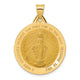 14k Polished and Satin Miraculous Medal Hollow Pendant