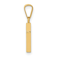 14k Polished Cross Pendant