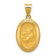 14k Polished and Satin St. Anthony Medal Hollow Pendant