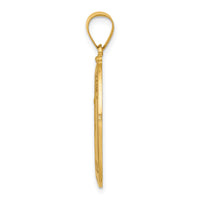 14k Polished and Satin St. Anthony Medal Hollow Pendant