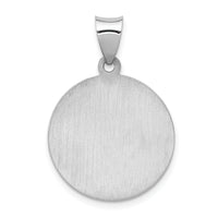14k White Gold Polished/Satin St. Anthony Medal Hollow Pendant