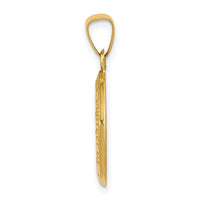 14k Polished and Satin St. Christopher Medal Hollow Pendant