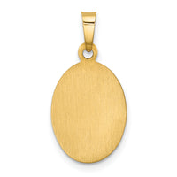 14k Polished and Satin St. Christopher Medal Hollow Pendant