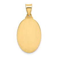 14k Polished and Satin St. Christopher Medal Hollow Pendant