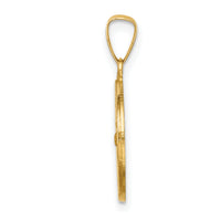 14k Polished and Satin St Francis Medal Hollow Pendant