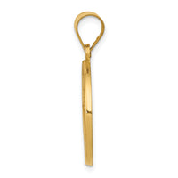 14k Polished and Satin St George Medal Hollow Pendant
