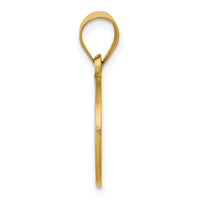 14k Polished and Satin St John Baptist Medal Hollow Pendant