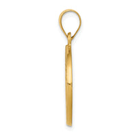 14k Polished and Satin St John Baptist Medal Hollow Pendant