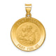 14k Polished and Satin St Joseph Medal Hollow Pendant