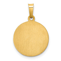 14k Polished and Satin St Jude Thaddeus Medal Hollow Pendant