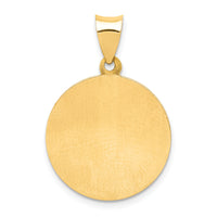 14k Polished and Satin St Michael Medal Hollow Pendant
