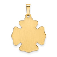 14k Polished and Satin St Florian Badge Medal Hollow Pendant