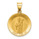 14k Polished and Satin St Patrick Medal Hollow Pendant