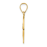 14k Polished and Satin St Paul Medal Hollow Pendant