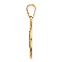 14k Polished and Satin St Peter Medal Hollow Pendant