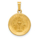14k Polished and Satin Holy Communion Medal Hollow Pendant