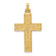 14k Polished Filigree Cross Pendant