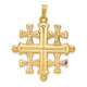 14k Polished Jerusalem Cross Pendant