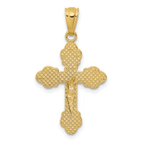 14k Gold Polished INRI Small Crucifix Pendant