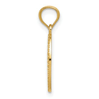 14k Gold Polished Small Cross Medal Pendant