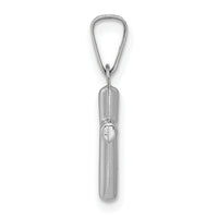 14k White Gold Polished Cross Pendant