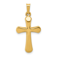 14k Polished Rounded Cross Pendant