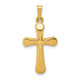 14k Polished Rounded Cross Pendant