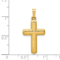 14k Satin Latin Cross Pendant