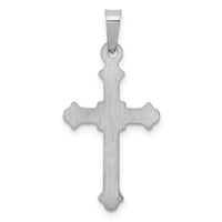 14k White Gold Polished Cross Pendant