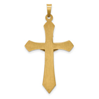 14k Two-tone Polished INRI Crucifix Pendant