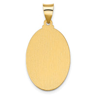 14K Polish/Satin Hollow Spanish Lady Of Guadalupe Medal Pendant