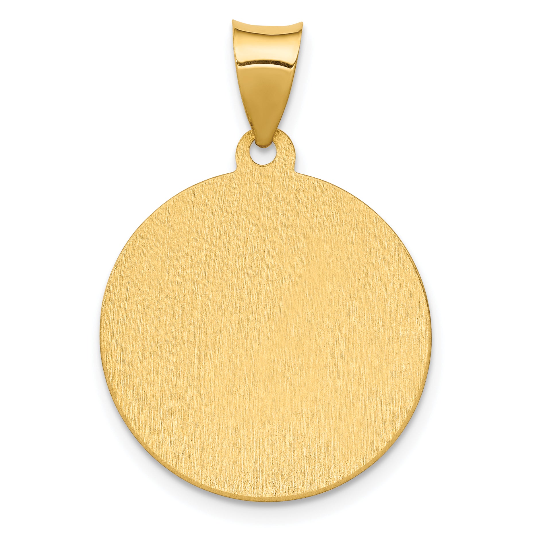 14K Polished/Satin Hollow Spanish St. Anthony Medal Pendant