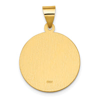 14K Polished/Satin St. Daniel Hollow Medal Pendant