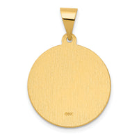 14K Polished/Satin Hollow Spanish San Jose Medal Pendant