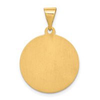 14K Polished / Satin St. Maria Goretti Hollow Medal Pendant