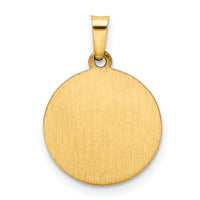 14k Polished/Satin Spanish 1st Communion Medal Hollow Pendant