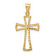 14K D/C Cross Pendant