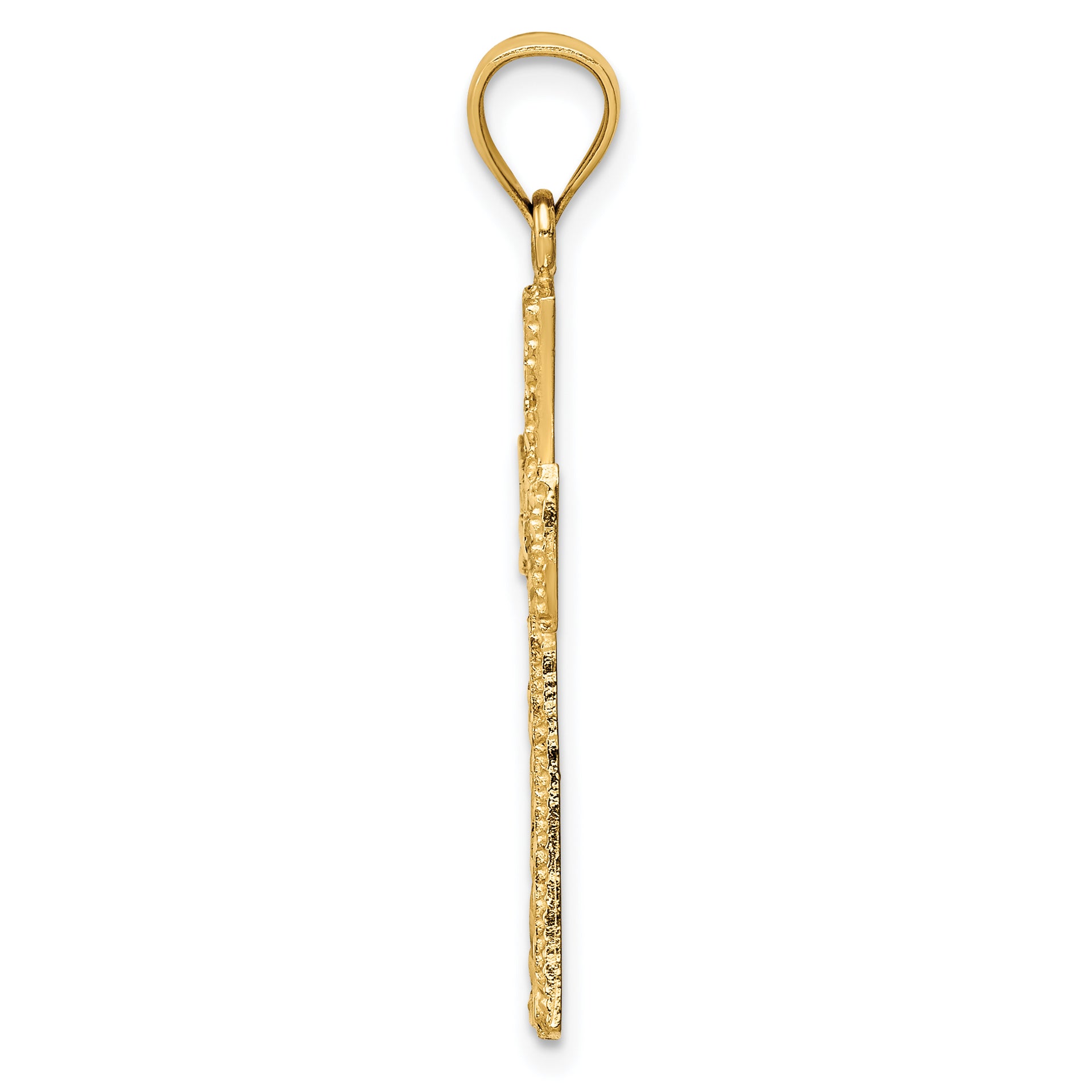 14K D/C Cross Pendant