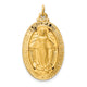 14k Solid Polished/Satin Large Oval Miraculous Medal
