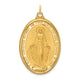 14k Solid Polished/Satin Extra Large Oval Miraculous Medal
