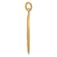 14k Solid Polished/Satin Medium Oval Miraculous Medal