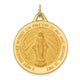 14k Solid Polished/Satin Extra Large Round Miraculous Medal