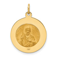14K Solid Small Queen Of Holy Scapular Reversible Medal