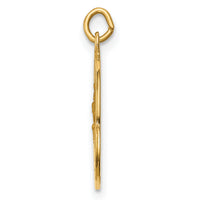 14k Solid Polished/Satin Small Round St. Christopher Medal