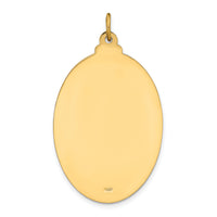 14k Solid Polished/Satin Large Oval St. Christopher Medal